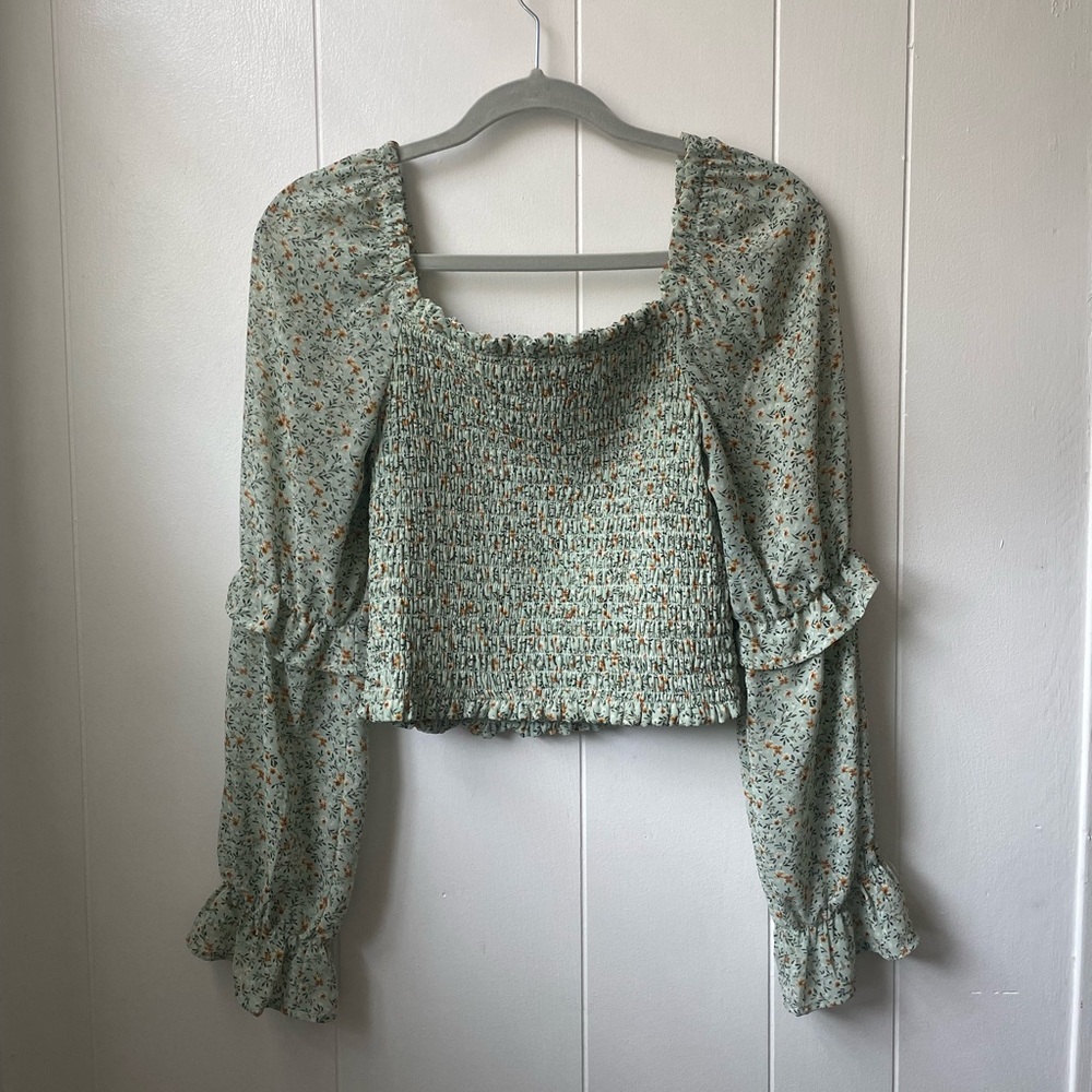 Floral Cropped Blouse